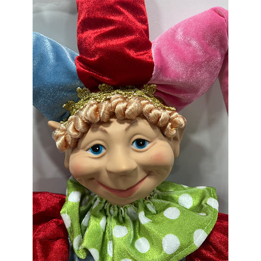 Discounted Colorful Jester Doll - Unique Collectible Decoration for Home & Holiday