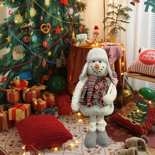Stretch cute snowman atmosphere plush toy