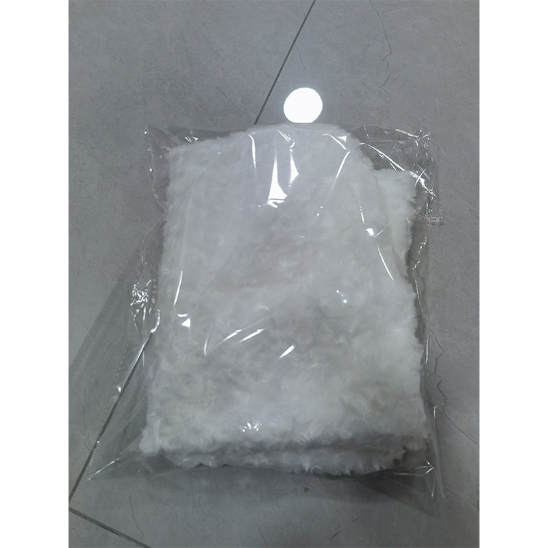 36"Faux fur tree skirt with rose pattern, white