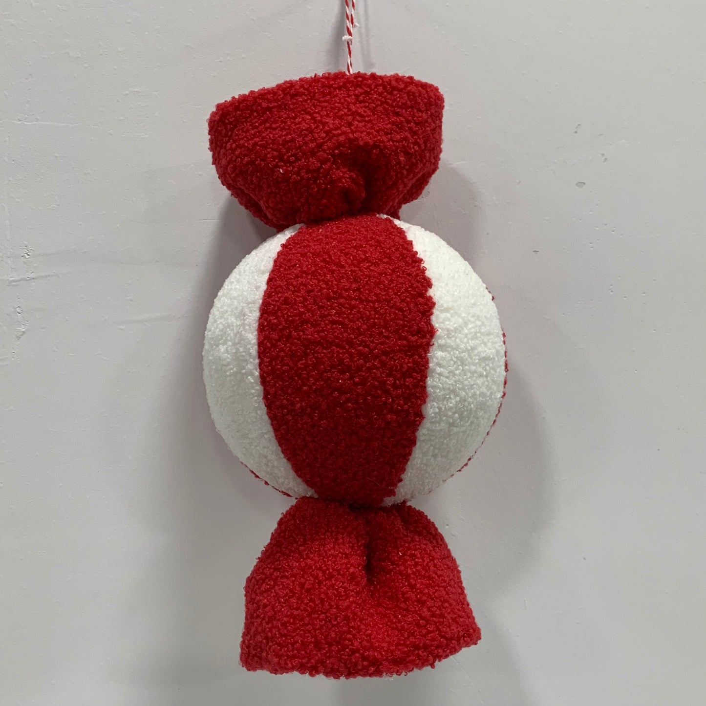 Candy cane hanging decoration ball
