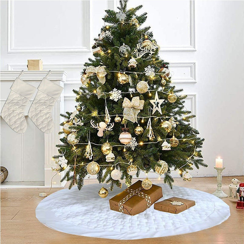 Christmas Ins Christmas Tree Skirt Decoration Festival Party Large Creative Ornament Plush