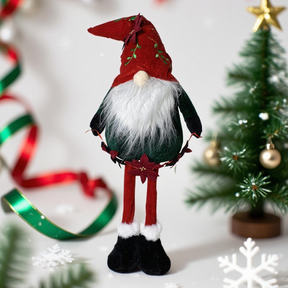 Christmas Doll Faceless Doll Window Display White Bearded Old Man