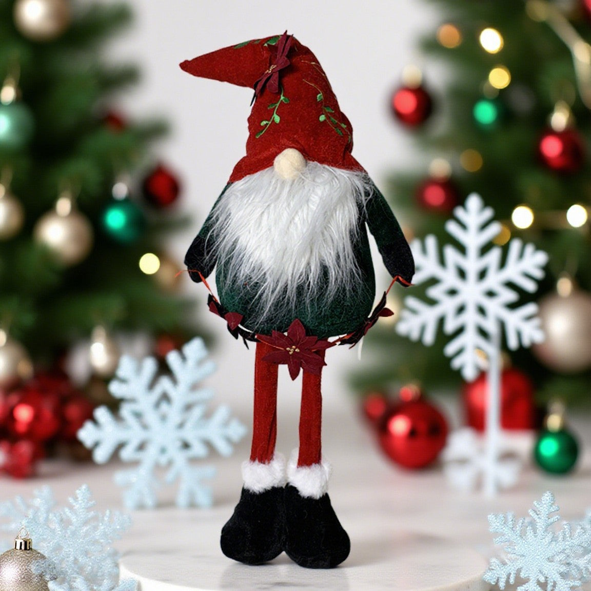 Christmas Doll Faceless Doll Window Display White Bearded Old Man