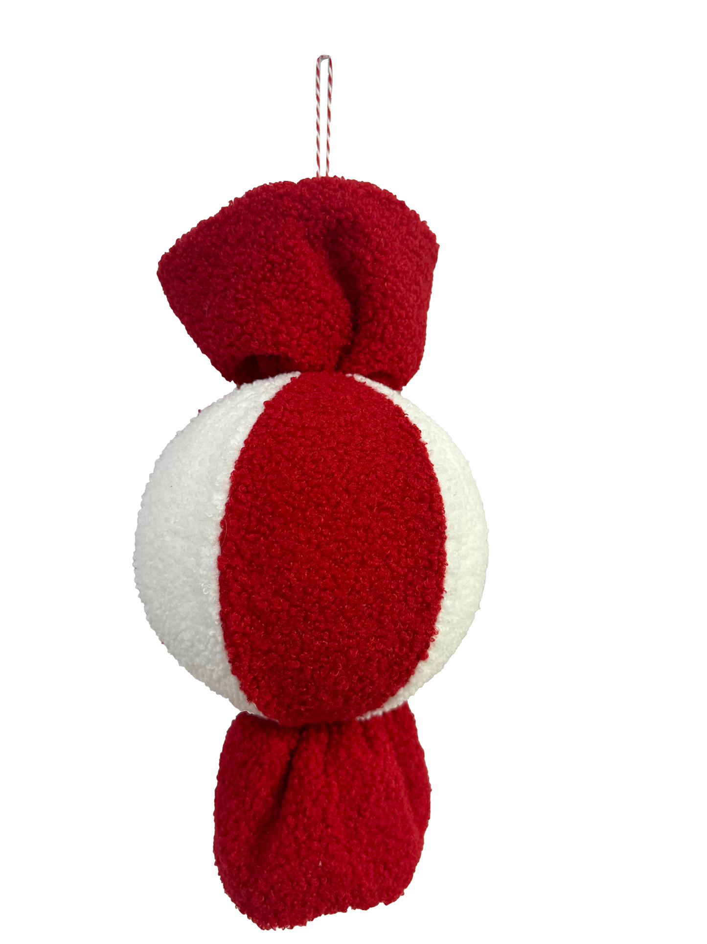 Candy cane hanging decoration ball